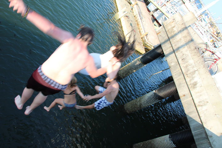 Summer in Provincetown, Diving from MacMillan Pier