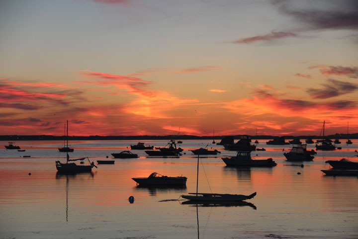 Provincetown Harbor, August 25, 2012 sunrise... Gorgeous sky!