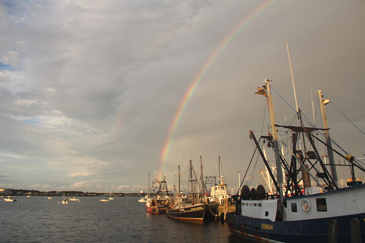   MacMillan Pier... just short walk from busy Commercial Street to wintess amazing September sky...