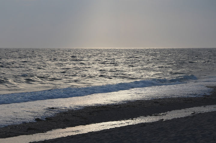 Herring Cove Beach... very gray light with beautiful silver line on the horizon