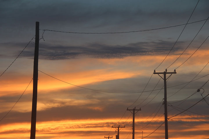 North Truro, Route 6A... power lines; photograph by Ewa Nogiec